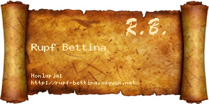 Rupf Bettina névjegykártya